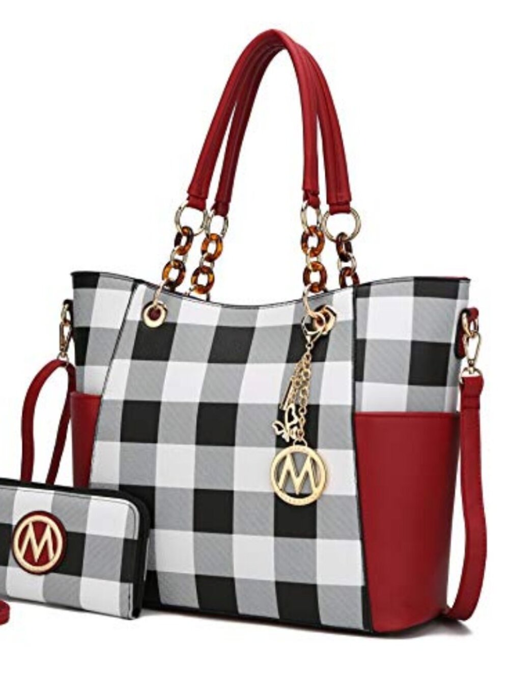 Tote Bag for Women, Handbag Set with Wallet Top-Handle Bag Vegan Leather Purse